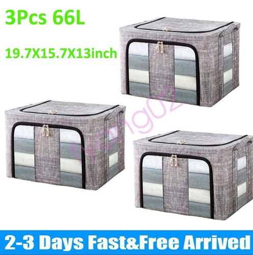 3pcs 66l folding storage box - 66l,