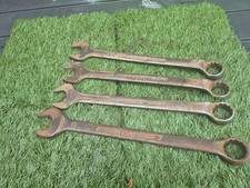VINTAGE LARGE COMBINATION SPANNERS GEODORE 3 OFF ELORA 1 OFF - 4 OFF JOBLOT