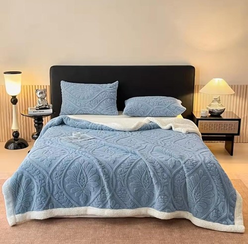Luxury heavy sherpa blanket - heavy,