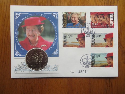 1992 falkland islands 50p - 50p, coin