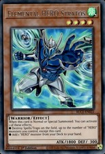 Elemental HERO Stratos - Silver Ultra Rare 1st Edition BLC1-EN022 - NM - YuGiOh