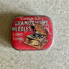 Vintage Embassy Radiogram Gramophone Needles Tin 1930s Loud Tone Great Condition