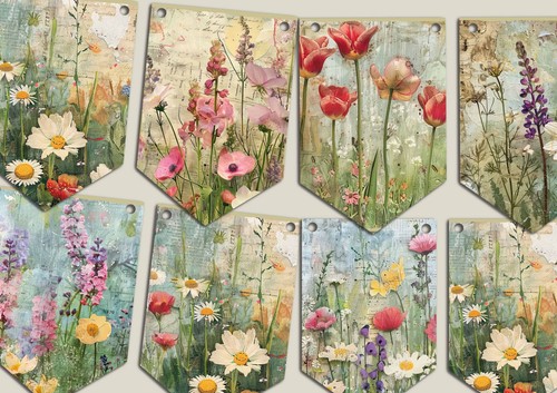 Shabby chic rustic wildflowers - rustic,