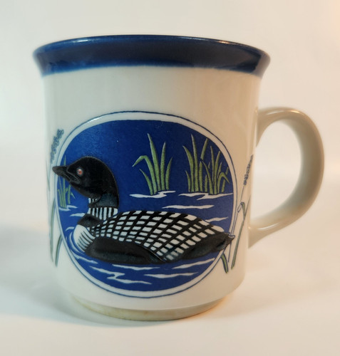 Otagiri ceramic mug blue - ceramic, white