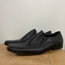 BN NEXT MENS BLACK LACELESS SLIP ON LOAFERS UK 11