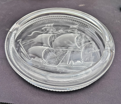 Lalique crystal cigar - crystal, ashtray