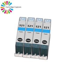 4 Cyan Ink Cartridges For Canon CLI521 Pixma iP3600 MP550 MP560 MP630 MX870
