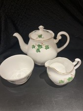 Colclough Ivy Leaf 1 Teapot Tea Pot & Lid, milk jug & open sugar bowl