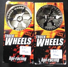 (4) HPI-Racing Spike Monster Wheel Chrome RC Truck Wheels #3184 - 14mm - Savage