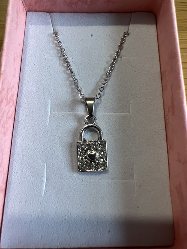 Sparkly padlock necklace - sparkly,
