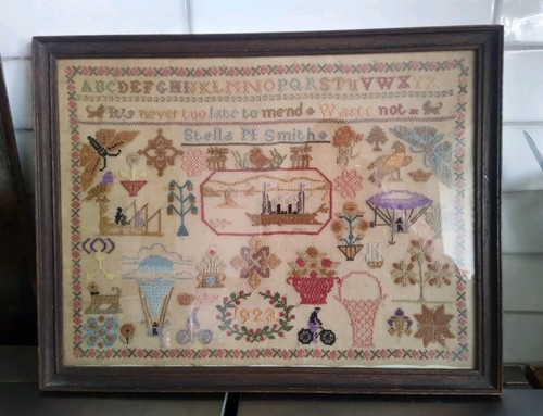 Rare antique embroidered - antique,