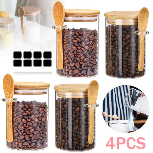 Pack glass jars spoons - glass,