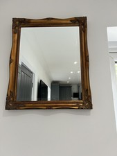 VINTAGE MIRROR ANTIQUE GOLD FINISH OVER GESSO ACANTHUS LEAF MOTIF PILKINGTON