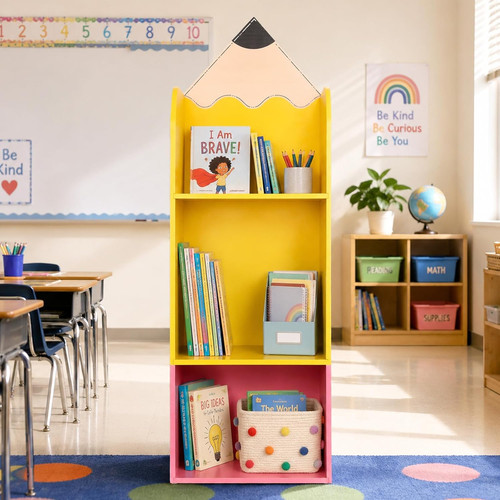 Pencil bookshelf wood - bookshelf,