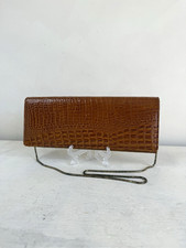 Vintage tan snakeskin clutch - vintage,