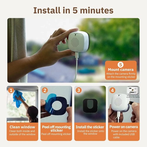 Window security camera - camera, wifi