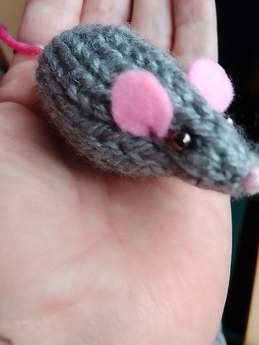 Knitted mice grey - ,