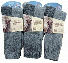 Merino Wool Mens Thick Heavy Duty Wool Blend Work Hiking Boot Socks Winter Warm 