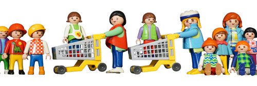 Playmobil woman with cart