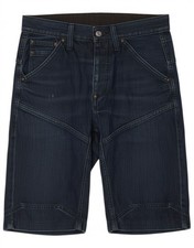 G-STAR Mens Denim Shorts W30 Medium Navy Blue Cotton CC04