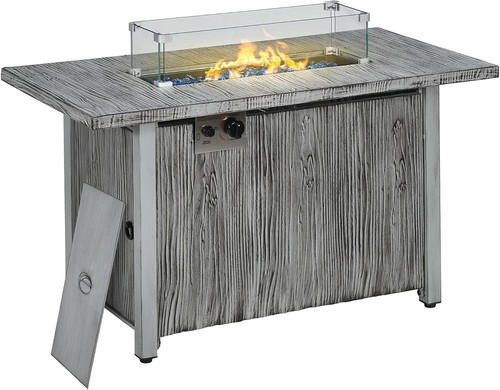 Gas fire pit - fire, table