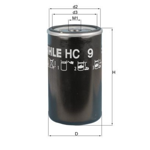 Mahle hydraulic filter - filter, hc9