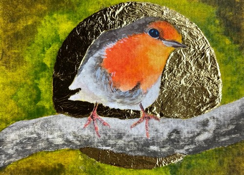 Original watercolour robin - watercolour,
