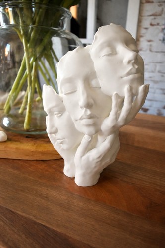 Abstract face sculpture - abstract, 3d