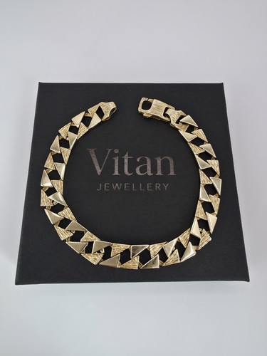 9ct gold square curb - 9ct, chaps