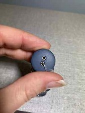 8 Blue Silver Backed Plastic Two Hole Buttons 3/4”