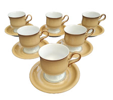 Denby  Seville Cups & Saucers x 6  - nice condition Set of 6