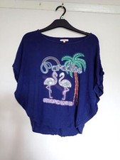 Girls' blue neon sign top