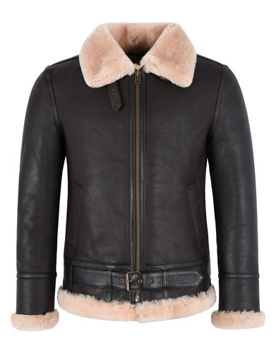 Mens sheepskin jacket brown - mens, b3