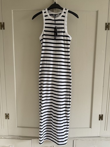 Black and white stripe - black,