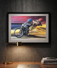 Motorcycle Speedway racing art