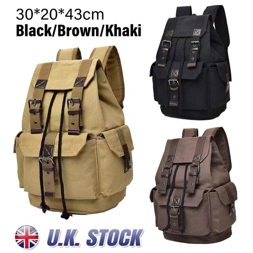 Men vintage canvas backpack - vintage,