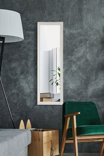 Large mirror white antique - large,
