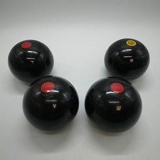 4 x Vitalite Black 5 1/16 Size 6 F1298 Crown Green Bowls - Mis-Matched Markings