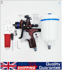 600ML HVLP Spray Gun Car Top Paint 1.3mm Nozzle W/Pressure Regulator Gravity UK