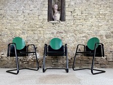 Set Of Three 3 Post Modern G Pino Chairs 1980 Eighties Occasional Accent Visitor