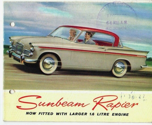 Sunbeam rapier series - rapier, iiia