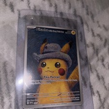 Pokemon card Van Gogh Pikachu Grey Felt Hat SVP en 085 black star Promo Sealed