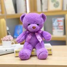 30cm Cute Bear Plush Toy - Soft Stuffed Animal Doll, Pink, Gray & White Teddy fo