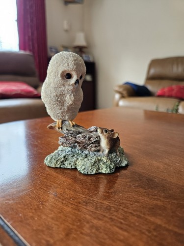 Vintage figurine barn owl - figurine,