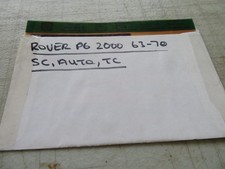 ROVER 2000, SC, TC, AUTO 1963-70 PARTS MICRO FICHE SLIDES SET OF 2