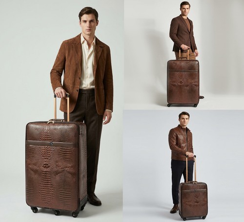 Four wheels faux - four, leather