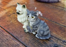 2 X Porcelain Cats, Vintage