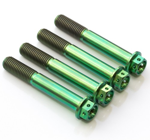 Green titanium front caliper - green,