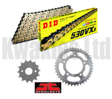 DID Gold Black VX3 X-Ring Chain JT Sprockets for Kawasaki ZX9R E1-E2 2000-2001