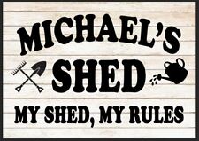 Personalised Shed Workshop Metal Sign Garden Shed Garage Man Cave Weatherproof